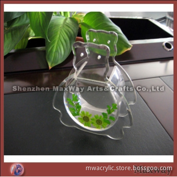 Crystal lovely cup-shaped table top acrylic/plexiglass vase/flower holder